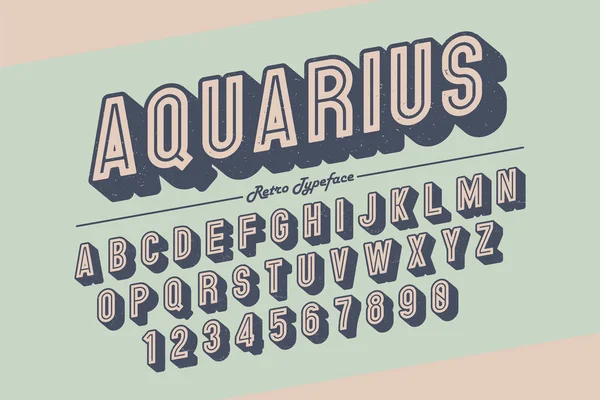सजावटीच्या वेक्टर विंटेज रेट्रो टाइपफेस, फॉन्ट, टाइपफेस . — स्टॉक व्हेक्टर