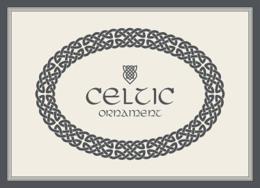 Celtic knot çerçeve kenarlığı süsleme örgülü. A4 boyutunda