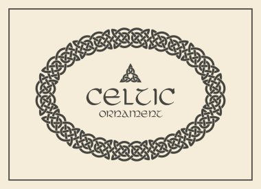 Celtic knot çerçeve kenarlığı süsleme örgülü. A4 boyutunda