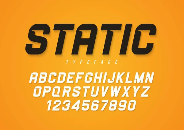 Design dekorativní tučné kurzíva písmo statické vektorové, abeceda, typ — Stockový vektor
