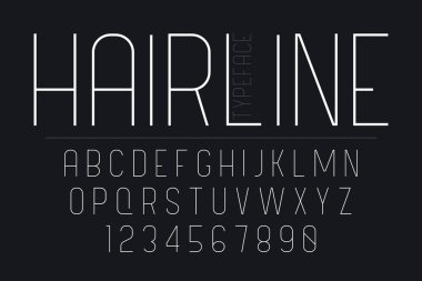 İnce vektör dekoratif kalın yazı tasarımı, grunge, alfabe