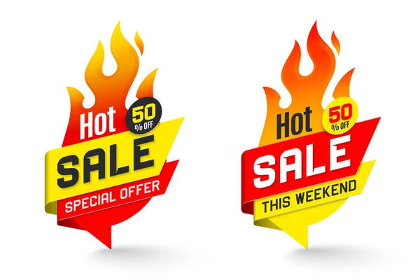 Hete verkoop prijs aanbod deal vector etiketten sjablonen stickers desig — Stockvector