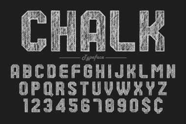 El çizimi kara tahta, pub ve bar tasarım için tebeşir yazı tipi