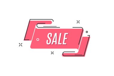 Düz doğrusal promosyon şerit afiş, kaydırma, fiyat etiket, etiket,