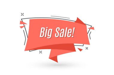 Düz doğrusal promosyon şerit afiş, kaydırma, fiyat etiket, etiket,