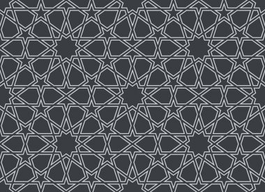 Dikişsiz desen otantik Arap tarzı. Renkli saatler contr