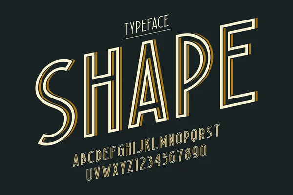 Decorative vintage typeface, font, typeface, typography design — Stock Vector
