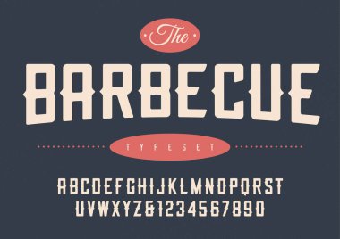 Vektör yoğun retro ekran yazı tipi tasarımı, alfabe, karakter 