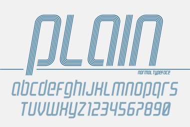 Düz ekran yazı tipi popart tasarımı, alfabe, harfler ve sayılar