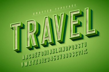 İyi hisler retro yazı. 3D görüntü yazı tipi, poster