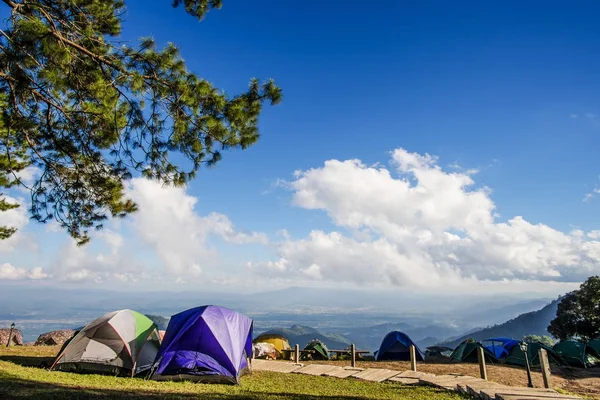 Doi Ang Khang mountain one of the famous mountains in Chiangmai, — Stock Photo, Image