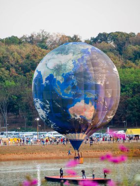 CHIANGRAI Thailand - FEBUARY 12-16 2020 : Singha Park ChiangRai International valentine's Balloon Fiesta 2020 in Singha Park, Chiang Rai, Thailand.
