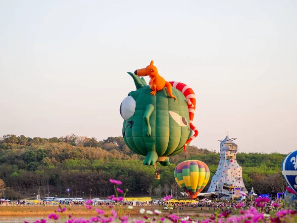 Chiangrai Thailand Febuary 2020 Singha Park Chiangrai International Valentine Balloon — Zdjęcie stockowe