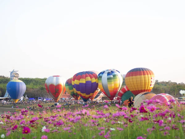 Chiangrai Thailand Febuary 2020 Singha Park Chiangrai International Valentine Balloon — Zdjęcie stockowe