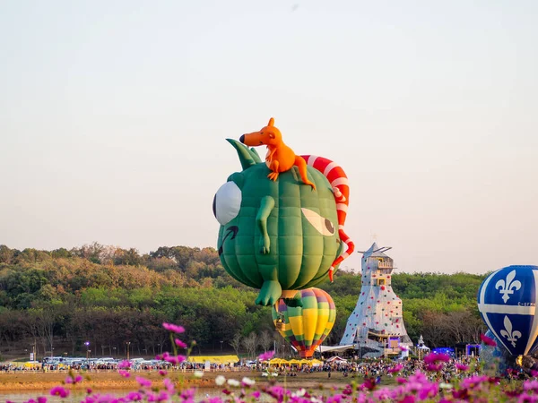 Chiangrai Thailand Febuary 2020 Singha Park Chiangrai International Valentine Balloon Stockfoto