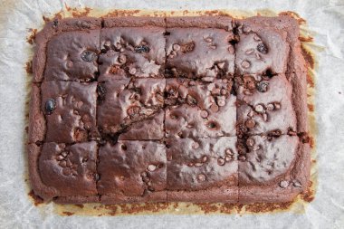 Kırmızı fasulye sağlıklı ekmek ile choc çip kek