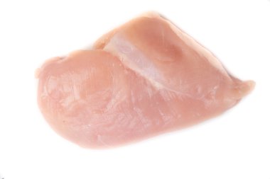 Beyaz arka plan üzerinde tavuk göğüs