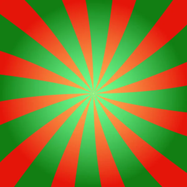 Vector de rojo y verde sunburst fondo — Vector de stock