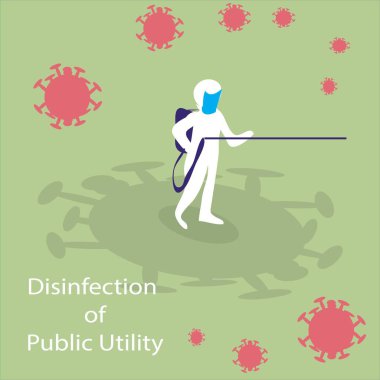 Covid-19 Virüsü Kamu Hizmetleri İşareti ve Resimlerinin Dezenfeksiyonu