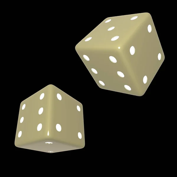 Dobbelstenen. Poker dobbelstenen. 3D-weergave — Stockfoto