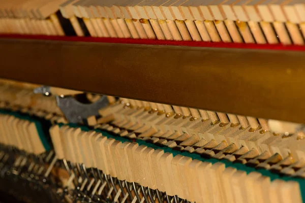 Cordas de piano som afinação musi — Fotografia de Stock