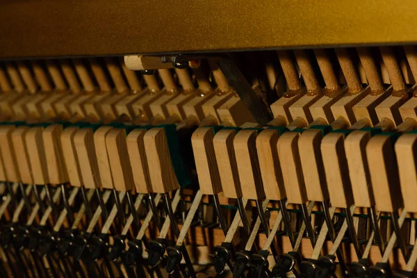 Cordas de piano som afinação musi — Fotografia de Stock