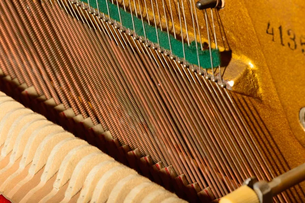 Klaviersaiten erklingen Stimmmusi — Stockfoto