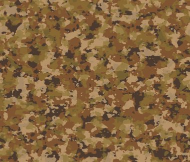 Eksiksiz haki rengi kamuflaj desen vektörü. Tekstil kumaş baskı ve duvar kâğıdı için ordu deri tasarımı. Moda ve ev tasarımı için tasarım.
