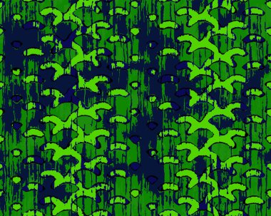 Eksiksiz yeşil suluboya dokusu. Giysi modeli vektörü. Kızlar için çok renkli tasarım, erkekler için tekstil kumaş baskı ve duvar kağıdı. Moda ve ev tasarımı için tasarım.