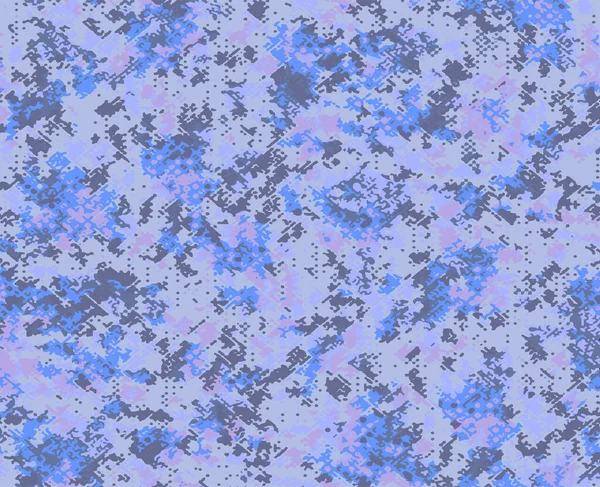 Plein Motif Texture Perturbée Sans Couture Vecteur Monochrome Robe Bleue — Image vectorielle