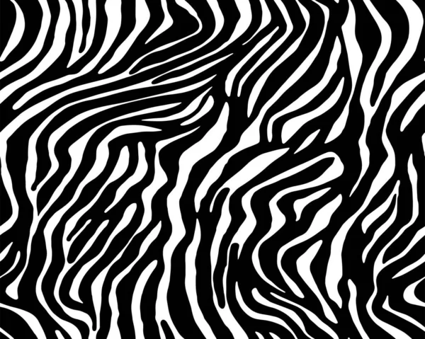 Carta Parati Completa Senza Cuciture Zebra Strisce Tigre Modello Pelle — Vettoriale Stock