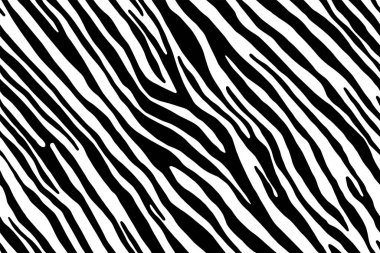 Zebra ve kaplan çizgileri için kusursuz duvar kâğıdı. Hayvan derisi desenli. Tekstil kumaş baskısı için siyah beyaz tasarım. Moda ve ev tasarımı uyuyor..