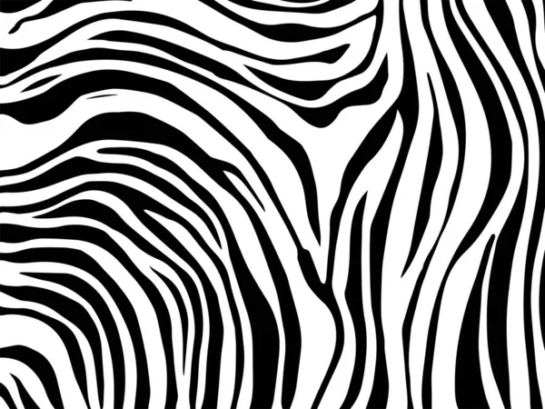 Vollständige Nahtlose Tapete Für Zebra Und Tigerstreifen Mit Tierfellmuster Schwarz — Stockvektor