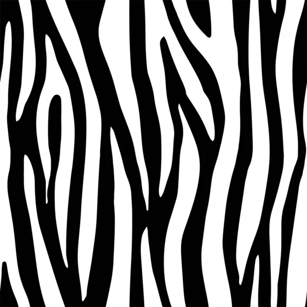 Cebra Sin Costura Completa Rayas Tigre Animal Patrón Piel Ilustración — Archivo Imágenes Vectoriales