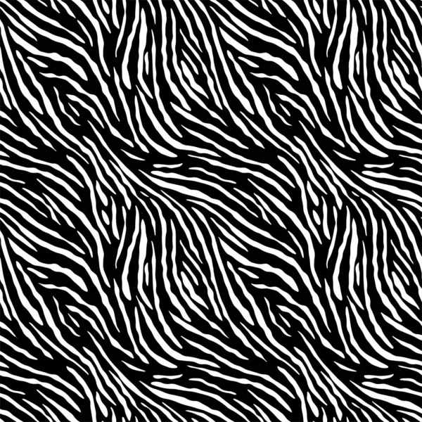 Piena Zebra Senza Soluzione Continuità Strisce Tigre Modello Pelle Animale — Vettoriale Stock