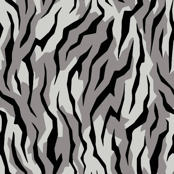 Pieno Modello Pelle Animale Tigre Zebre Senza Cuciture Design Stampa — Vettoriale Stock