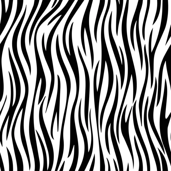 Volledig Naadloos Behang Voor Zebra Tijger Strepen Dierlijke Huid Patroon — Stockvector