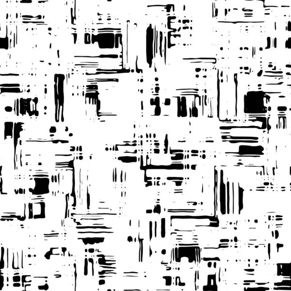 Úplný Bezešvý Abstraktní Vzor Monochromatický Vektor Černobílé Šaty Fabric Print — Stockový vektor