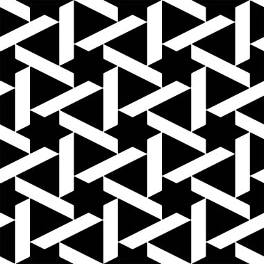 Dekor ve tekstil için kusursuz modern geometrik desen. Tekstil kumaş baskı ve duvar kâğıdı için siyah beyaz şekil. Moda ve ev tasarımı için soyut çok amaçlı model tasarımı