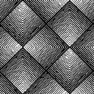 Kusursuz Modern Soyut Desen Vektörü. Tekstil için klasik Siyah ve Beyaz Tasarım Kumaş Yazdırma Arkaplanı çizimi.