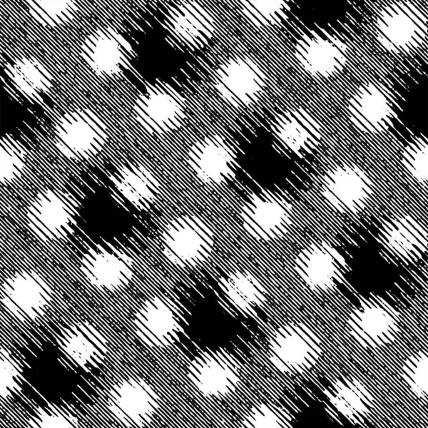 全无缝现代文摘型矢量 经典的黑白设计织物印花背景图 — 图库矢量图片