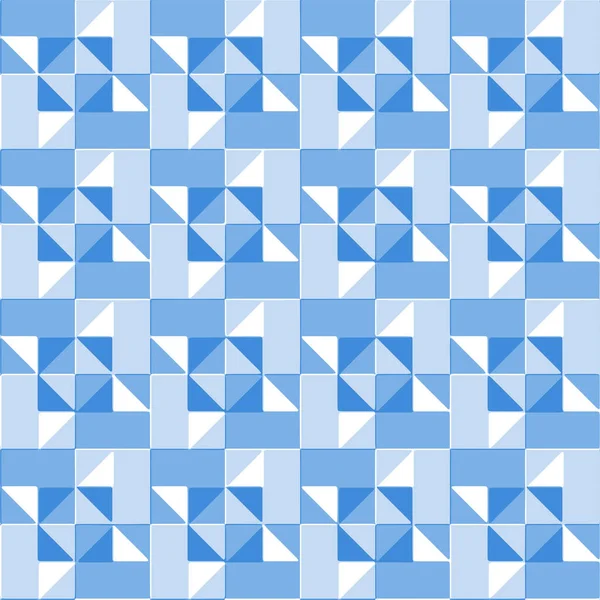 Volledige Naadloze Abstracte Monochrome Patroon Vector Voor Decoratie Blauwe Textuur — Stockvector