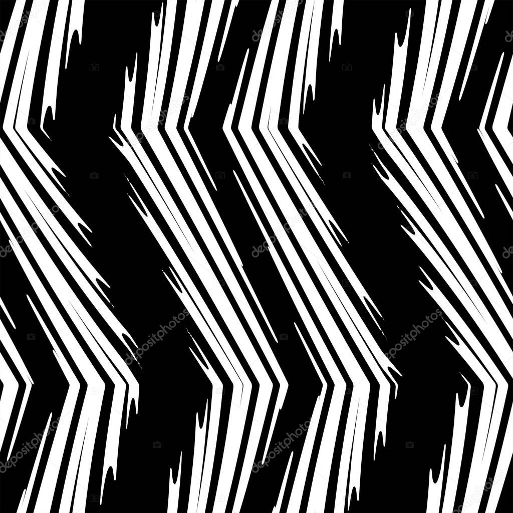 Full Seamless background with Stripes black and white lines vector. Texture with Vertical Abstract Brush Strokes. Vertical lines design for armchair, curtain and linens fabric print.
