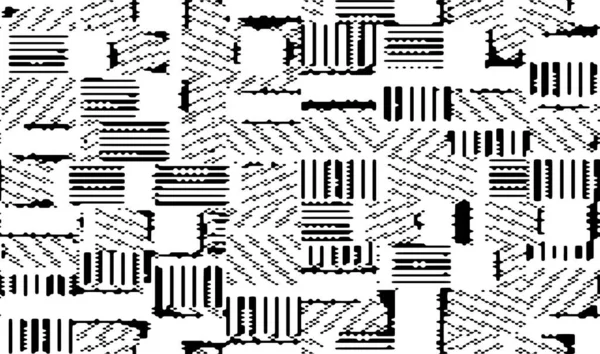 Full Seamless Modern Abstract Pattern Vector Tissu Design Classique Noir — Image vectorielle