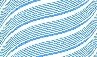 Dalga çizgileri vektörüyle tam kusursuz arkaplan. Dikey dalga çizgileri olan mavi ve beyaz doku. Moda ve dekor kumaş baskısı için dikey çizgiler tasarımı.