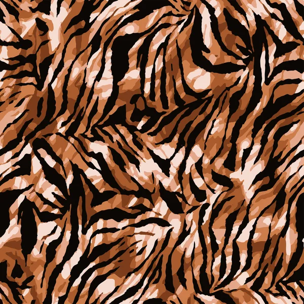 Zebra ve kaplan çizgileri için kusursuz duvar kâğıdı. Hayvan derisi desenli. Tekstil kumaş baskısı için siyah ve kahverengi tasarım. Moda ve ev tasarımı uyuyor..