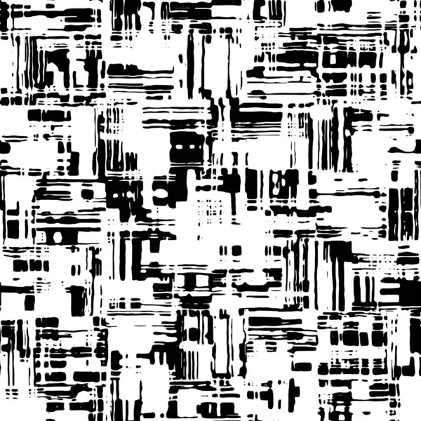 Vecteur Motif Monochrome Détresse Abstrait Sans Couture Complet Pour Décoration — Image vectorielle