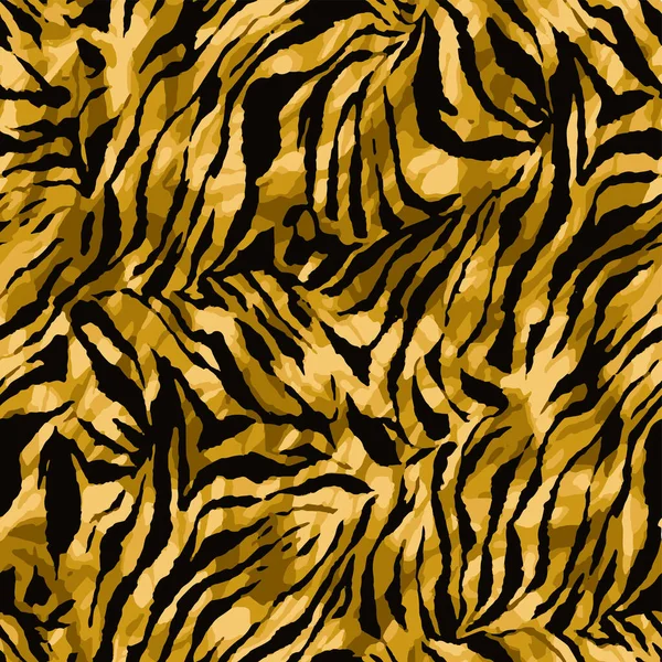 Полностью Бесшовные Обои Зебры Тигра Полосы Животного Рисунка Кожи Черный — стоковый вектор