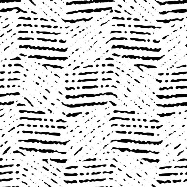 Kusursuz Modern Soyut Desen Vektörü. Tekstil için klasik Siyah ve Beyaz Tasarım Kumaş Yazdırma Arkaplanı çizimi.