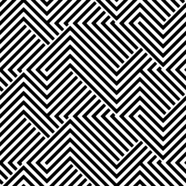 Dekor ve tekstil için kusursuz modern geometrik desen. Tekstil kumaş baskı ve duvar kağıdı için siyah beyaz zikzak çizgileri. Moda ve ev tasarımı için soyut çok amaçlı model tasarımı